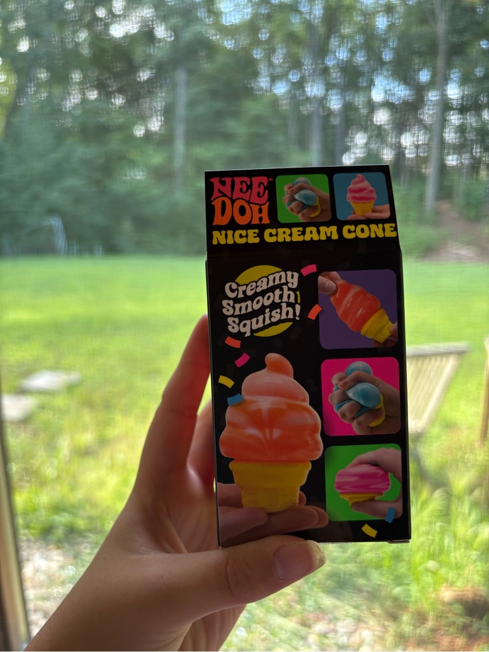 Orange Ice Cream Cone Squishy Stress Toy